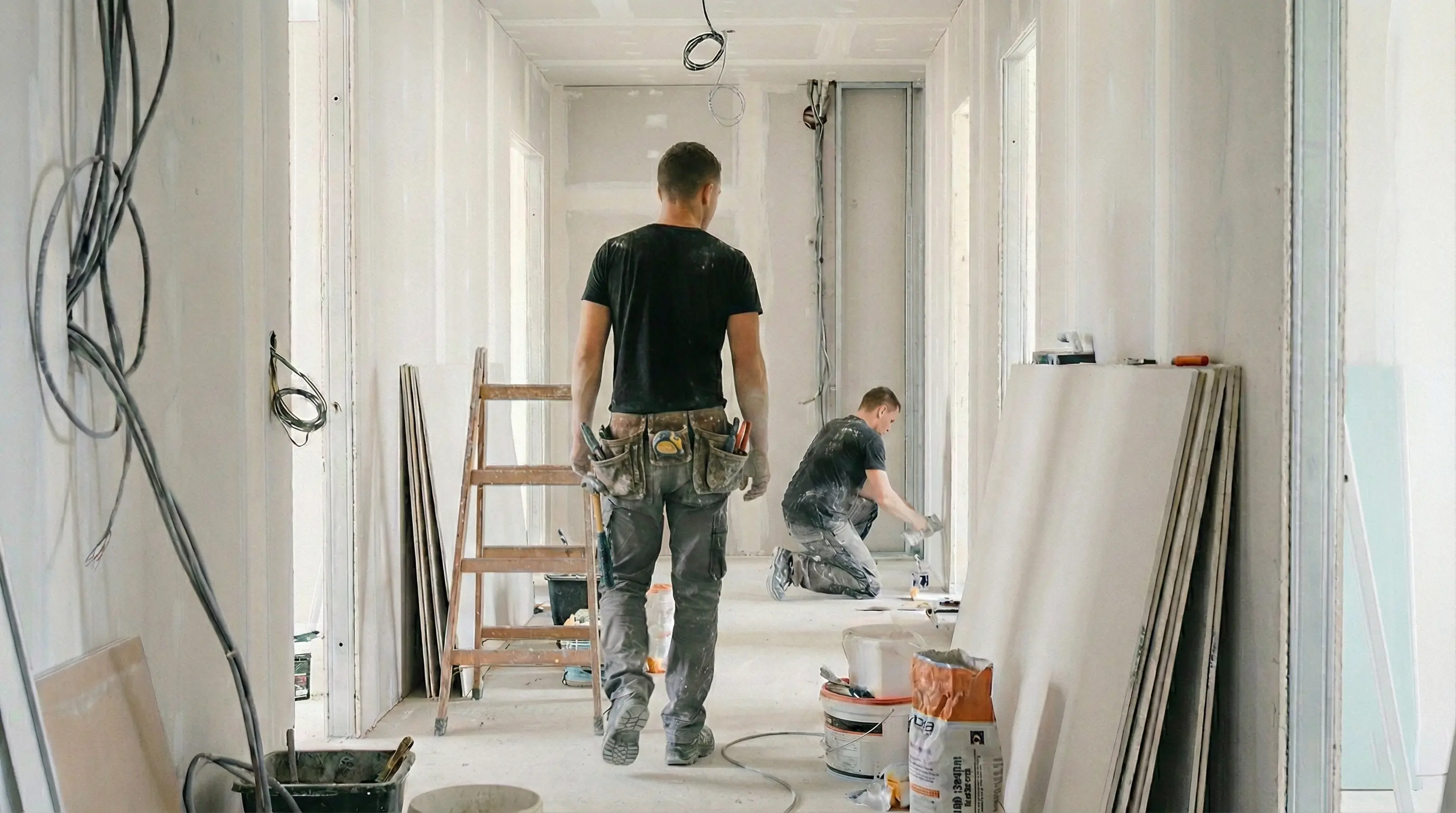 ALPHABAU Team auf Baustelle